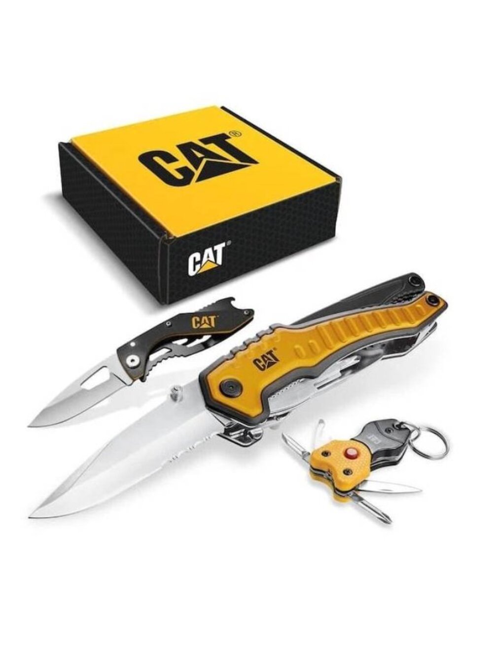 NEW  3-Piece 9-in-1 Multi-Tool, Knife, and Multi-Tool Key Chain Gift Box Set
